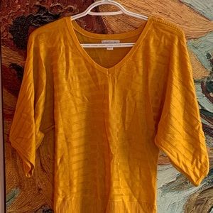 Marigold yellow dolman sleeve shirt